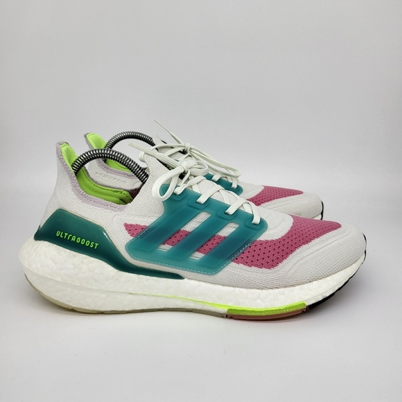 adidas Ultra Boost 21 White Tint Rose Women's Running Shoes Size 11 - Picture 3 of 8